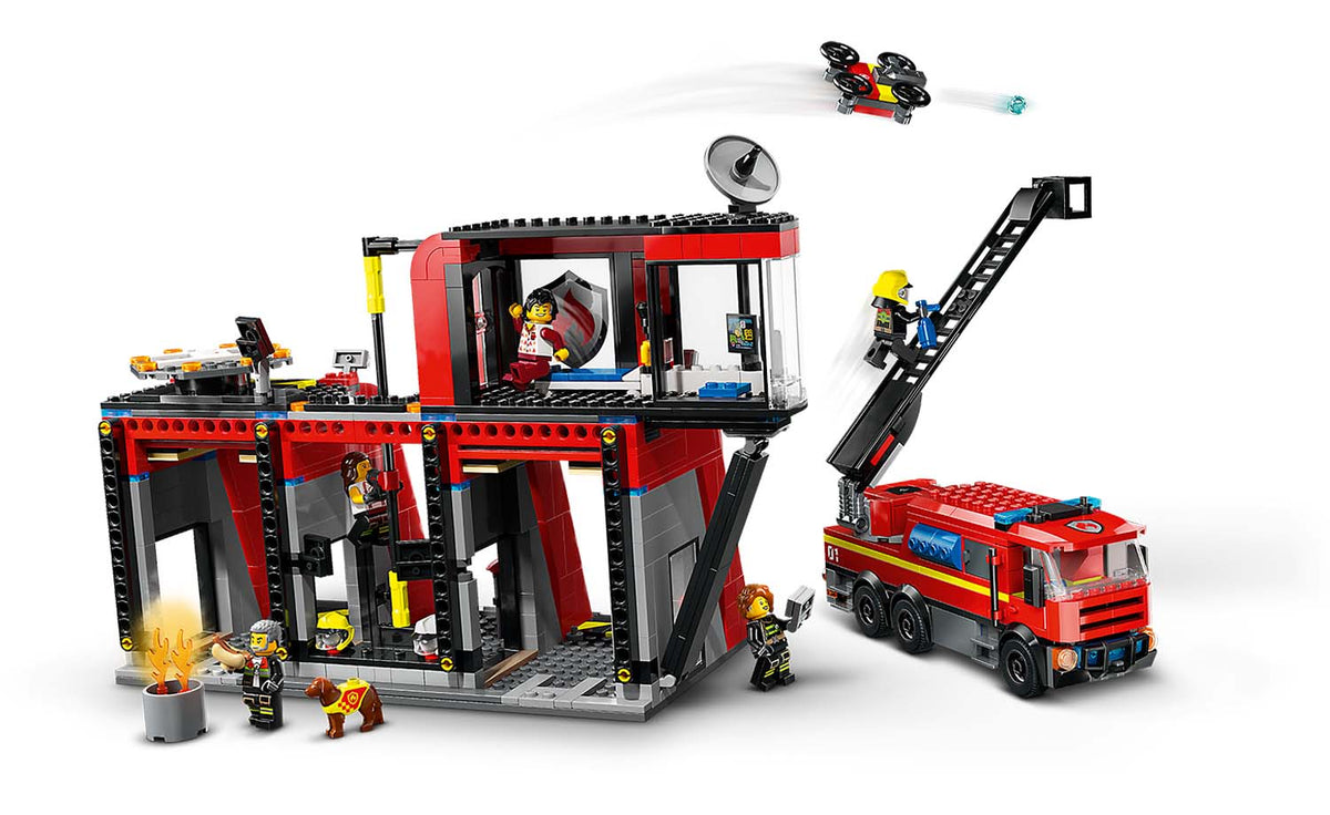 LEGO City Fire Station with Fire Truck Building Set - 60414