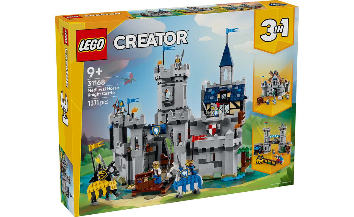 LEGO Creator 3-in-1 Medieval Horse Knight Castle Building Set - 31168
