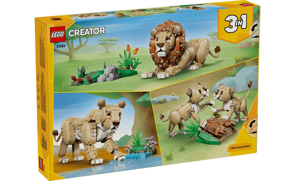 LEGO Creator 3-in-1 Wild Animals: Majestic Lion Building Set - 31386