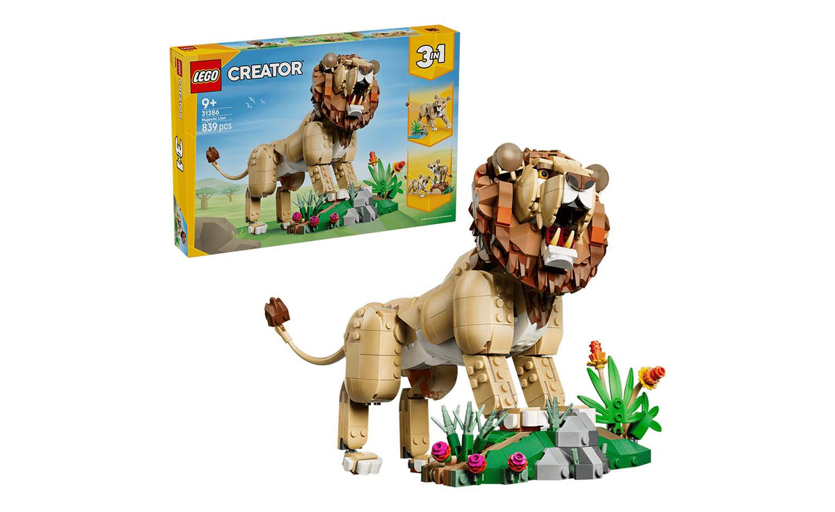 LEGO Creator 3-in-1 Wild Animals: Majestic Lion Building Set - 31386
