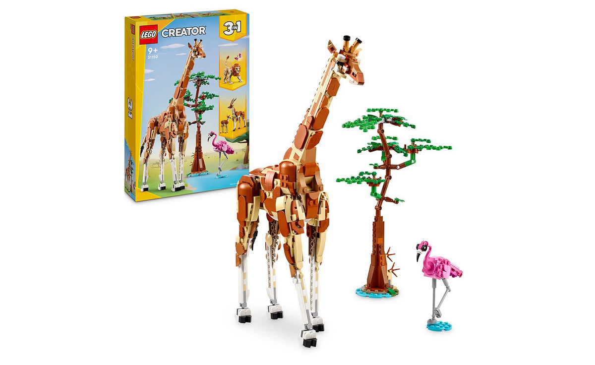 LEGO Creator 3-in-1 Wild Safari Animals Building Set - 31150