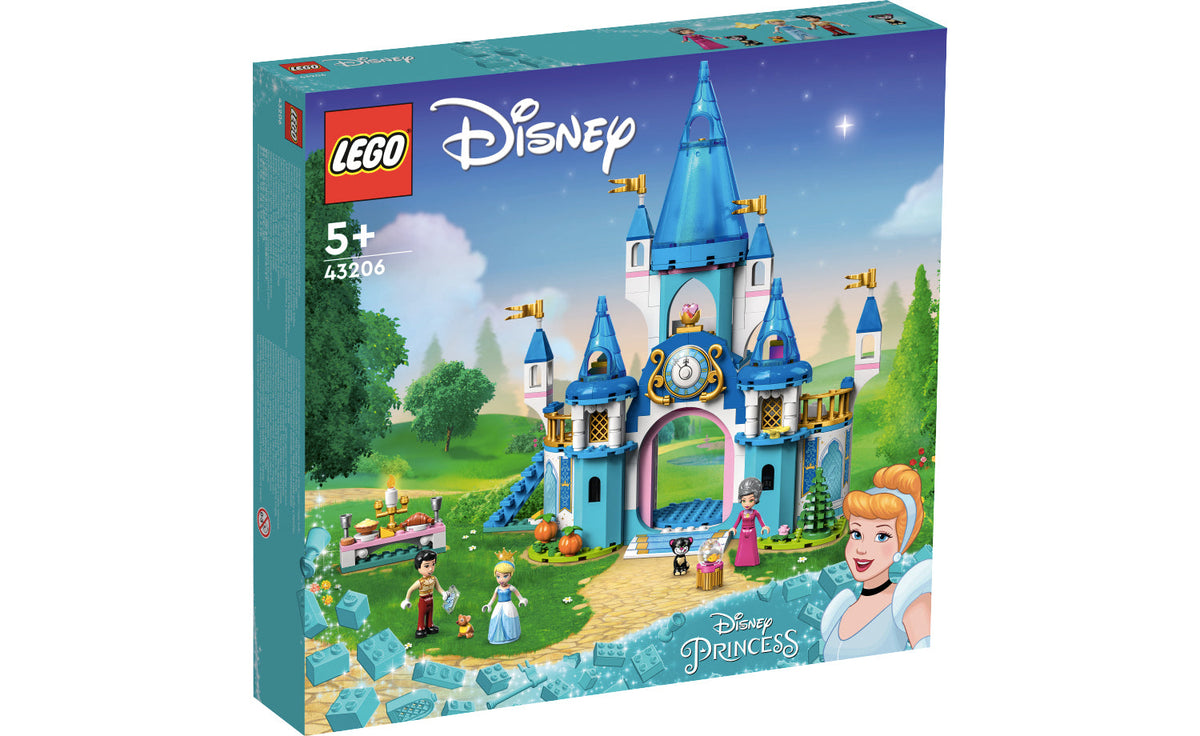 LEGO Disney Cinderella and Prince Charming's Castle Building Set - 43206