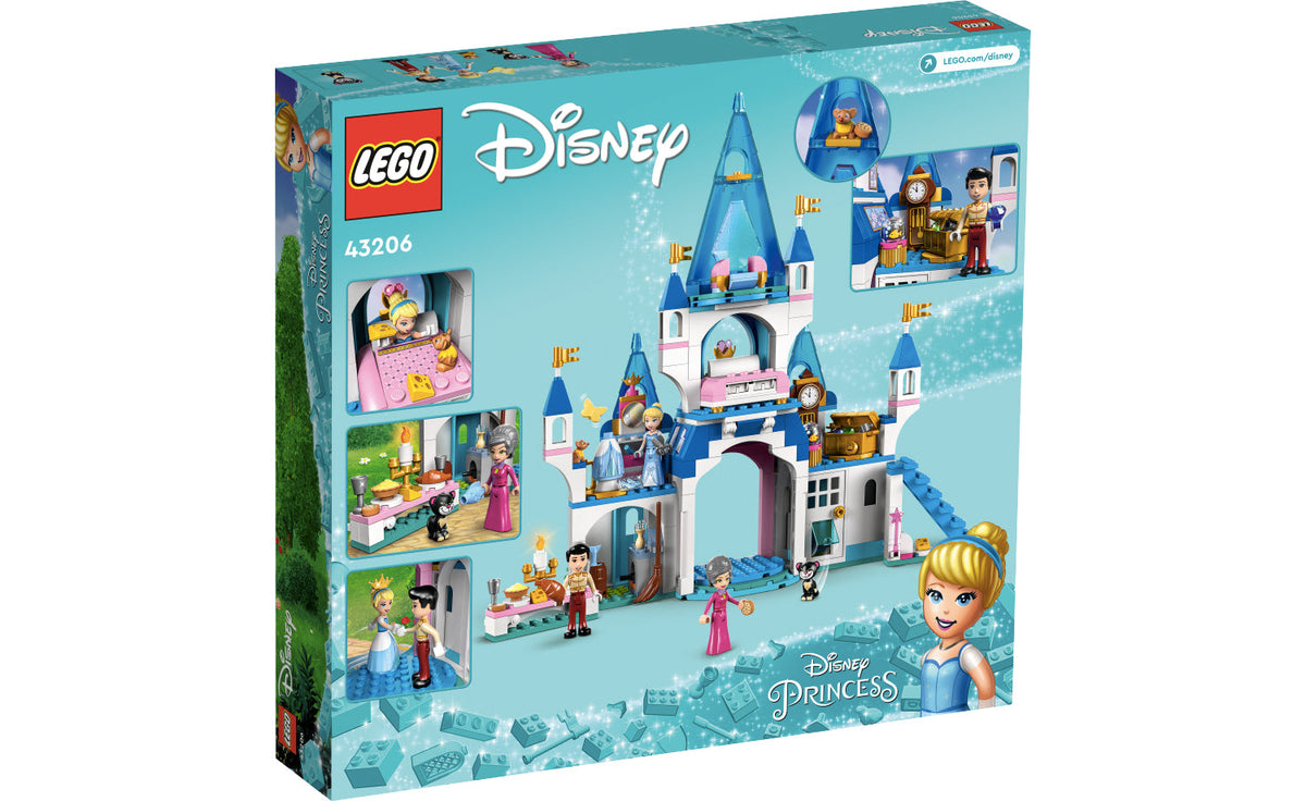 LEGO Disney Cinderella and Prince Charming's Castle Building Set - 43206
