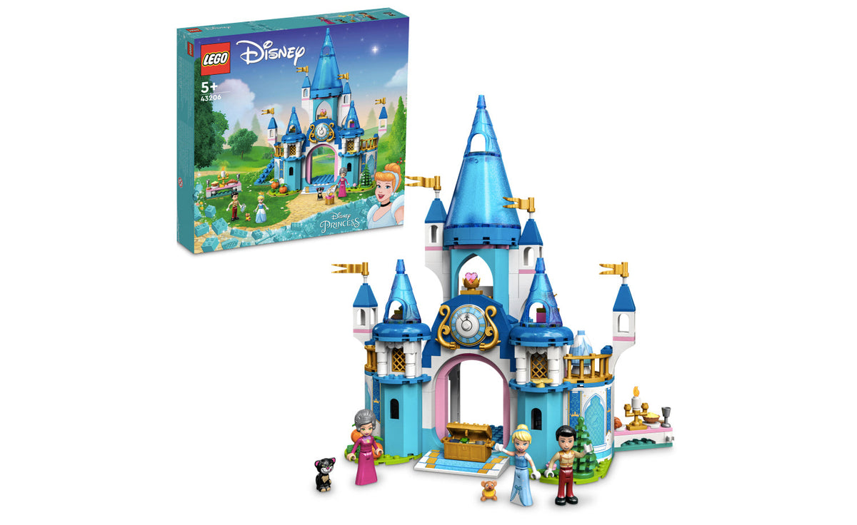 LEGO Disney Cinderella and Prince Charming's Castle Building Set - 43206