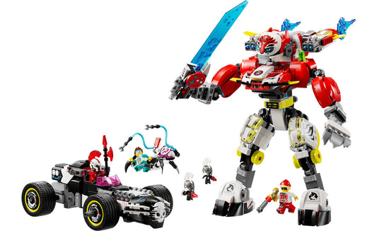 LEGO DREAMZzz Cooper's Tiger Mech & Zero's Hot Rod Car Building Set - 71497