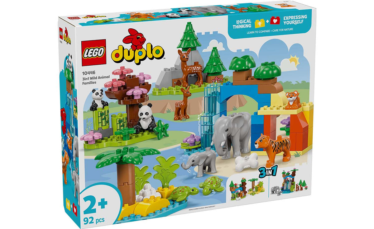 LEGO DUPLO 3-in-1 Wild Animal Families Building Set - 10446