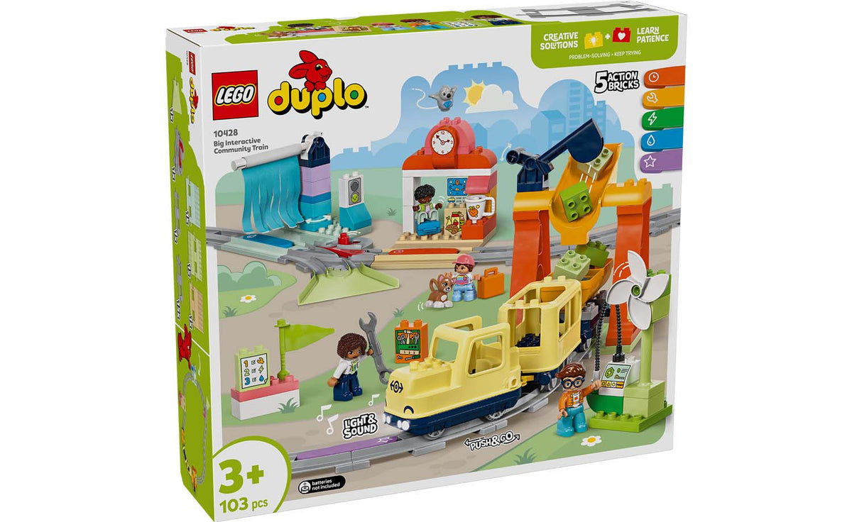 LEGO DUPLO Big Interactive Community Train Building Set - 10428