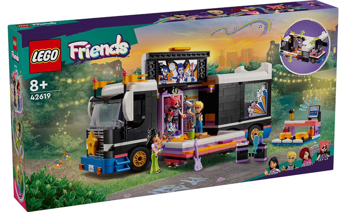 LEGO Friends Pop Star Music Tour Bus Building Set - 42619