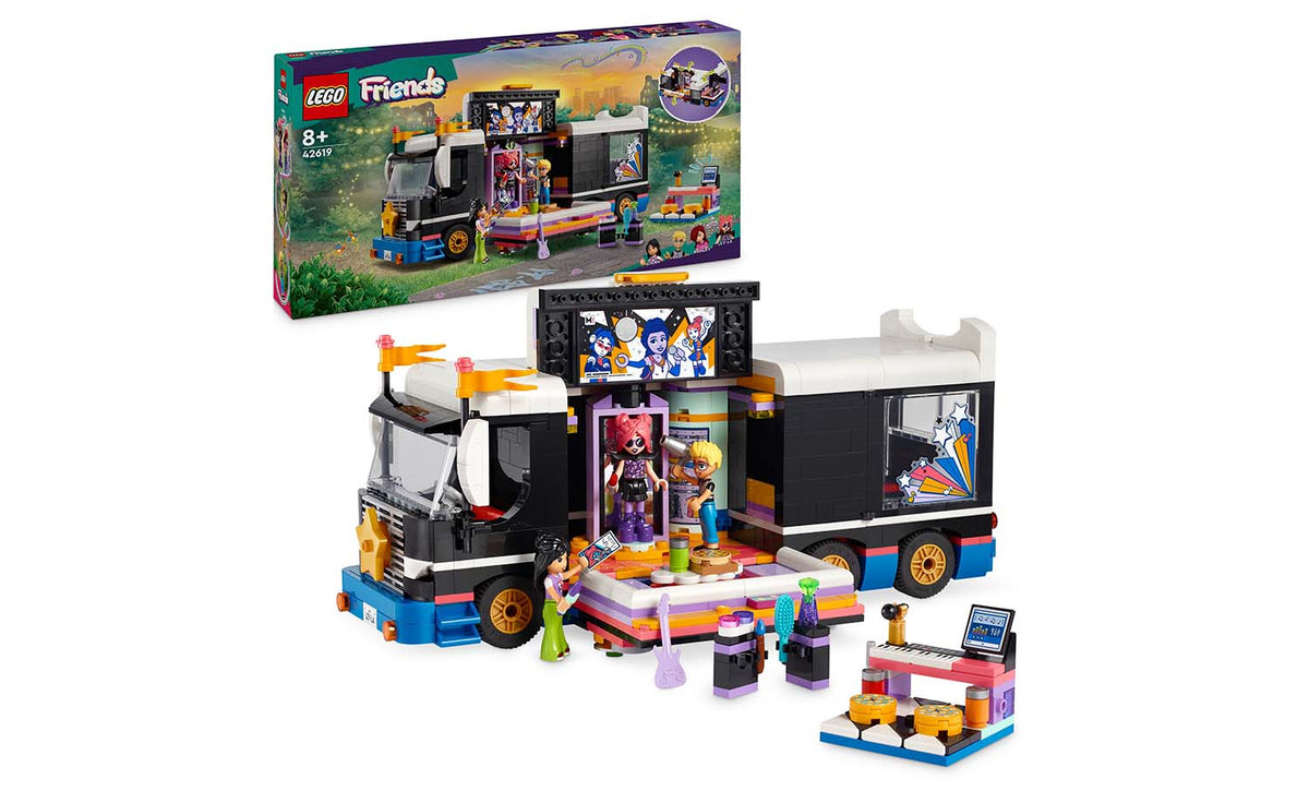 LEGO Friends Pop Star Music Tour Bus Building Set - 42619