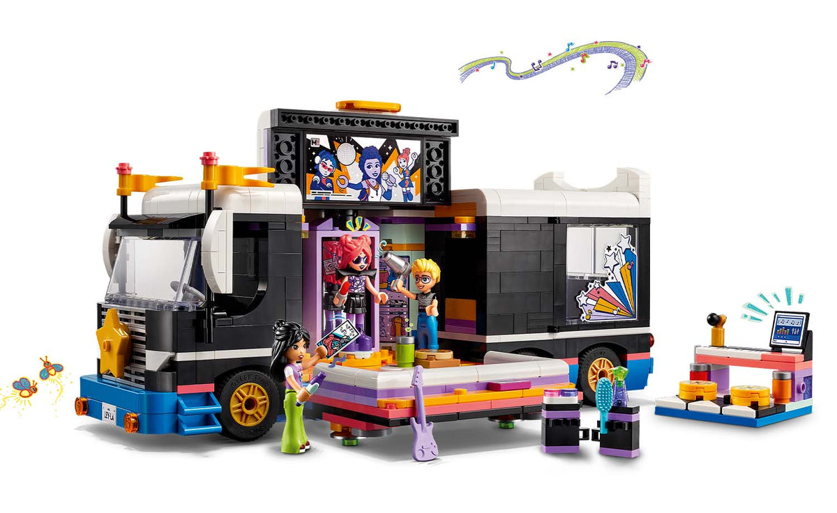 LEGO Friends Pop Star Music Tour Bus Building Set - 42619