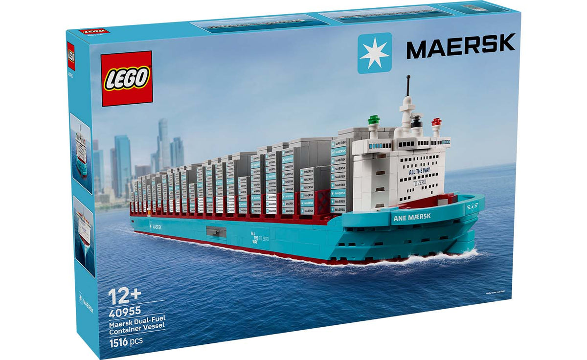 LEGO Iconic Maersk Dual-Fuel Container Vessel Building Set - 40955