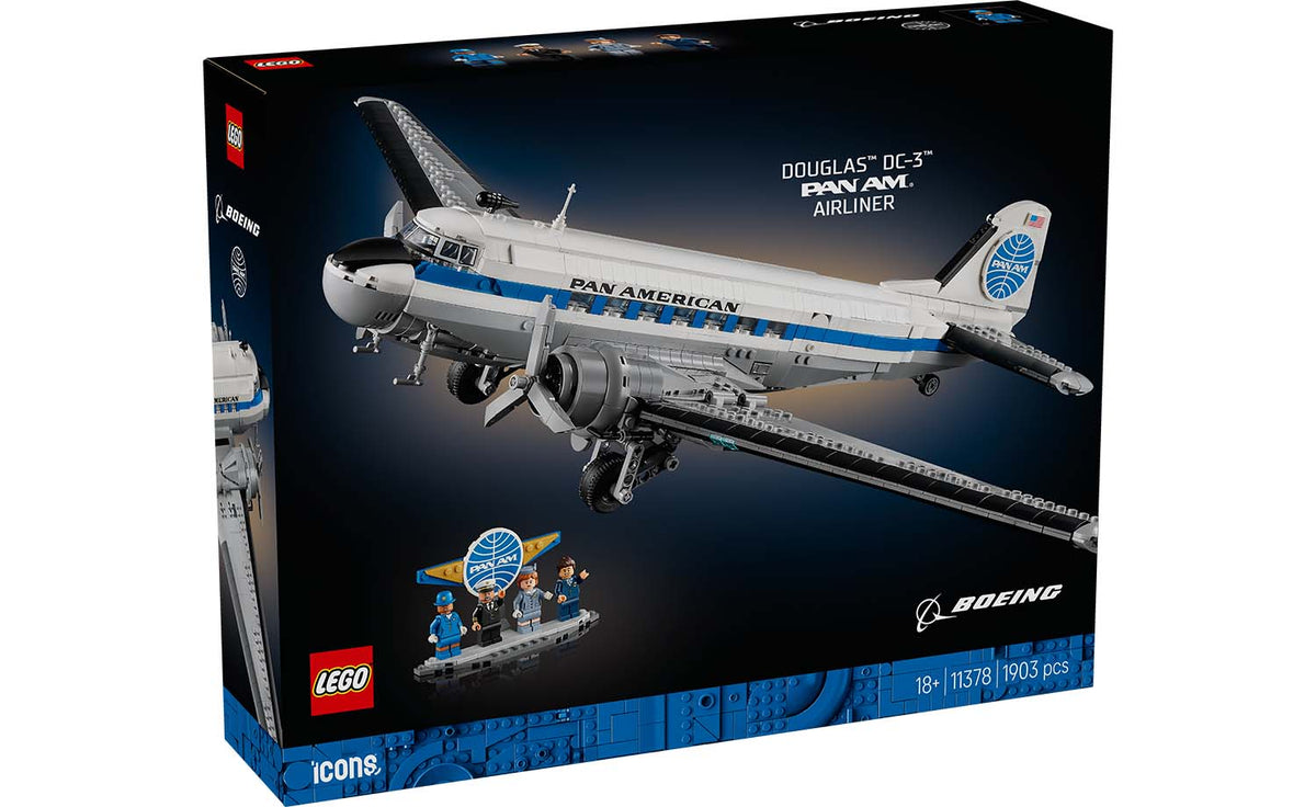 LEGO Icons Douglas DC-3 PAN AM Airliner Building Set - 11378