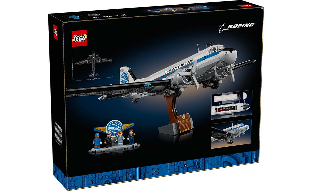 LEGO Icons Douglas DC-3 PAN AM Airliner Building Set - 11378