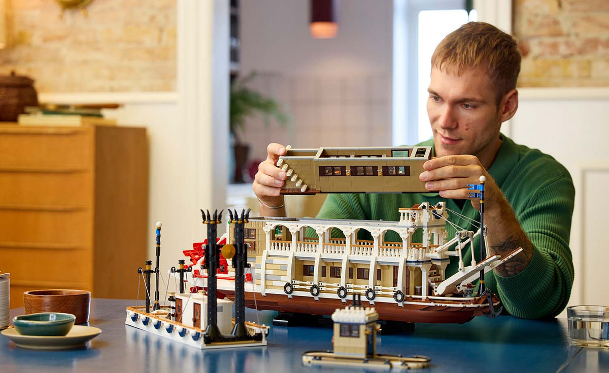 LEGO Ideas River Steamboat Display Model - Set 21356
