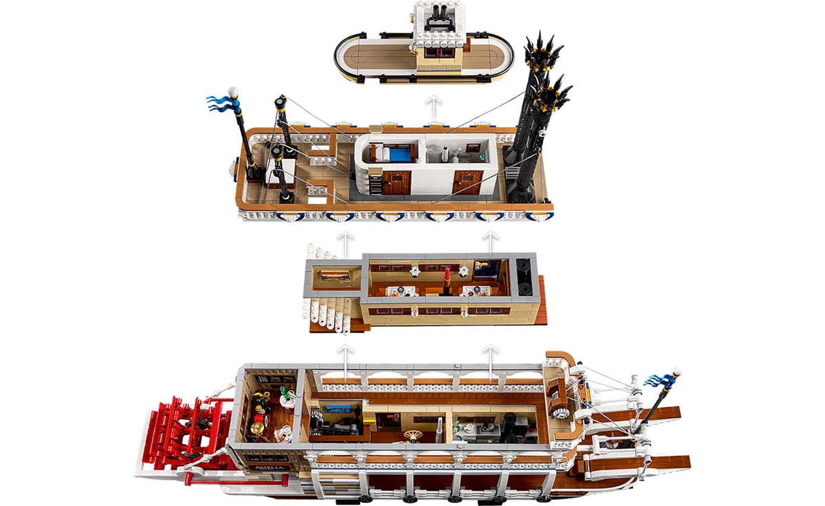 LEGO Ideas River Steamboat Display Model - Set 21356
