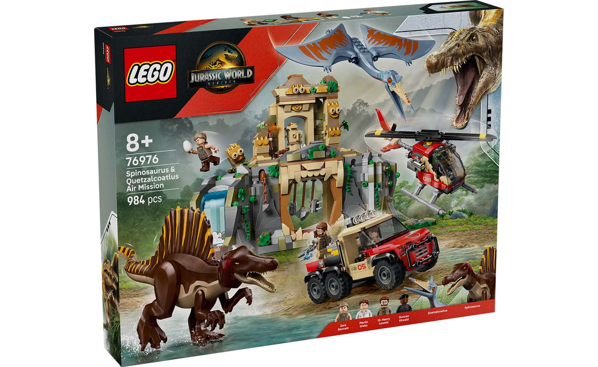 LEGO Jurassic World Spinosaurus & Quetzalcoatlus Air Mission Building Set - 76976