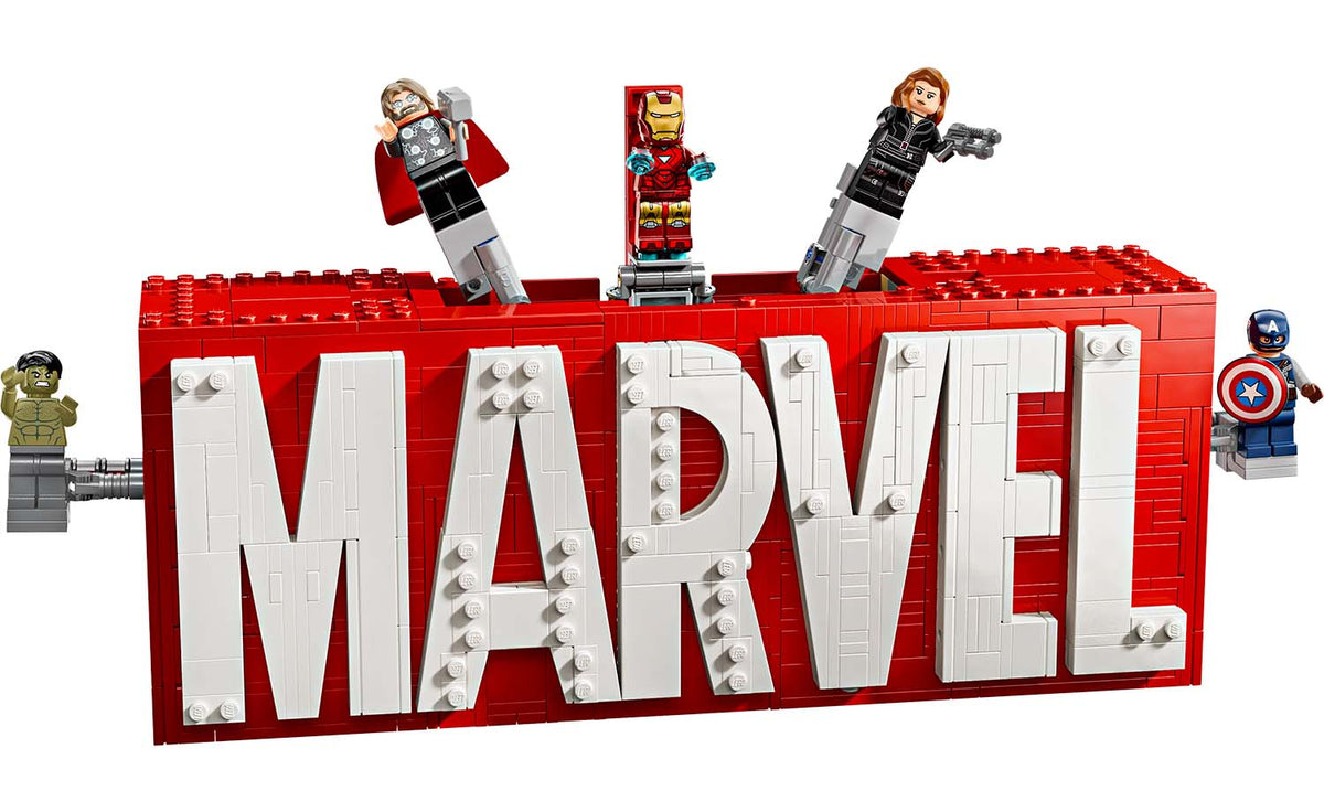 LEGO MARVEL Logo & Minifigures Display Model - Set 76313