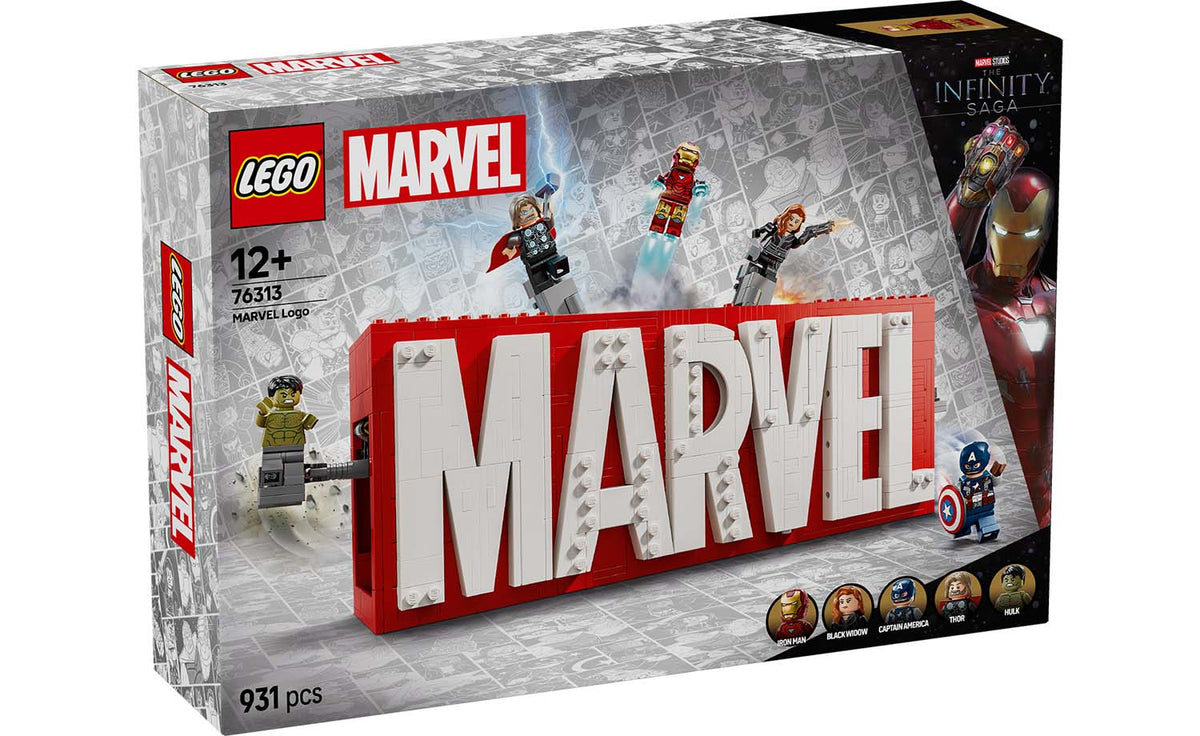 LEGO MARVEL Logo & Minifigures Display Model - Set 76313