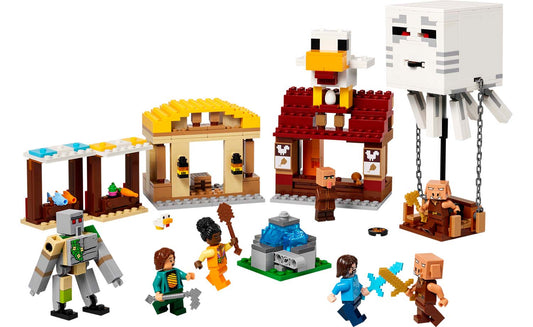 LEGO Minecraft The Ghast Balloon Village Attack Building Set - 21273