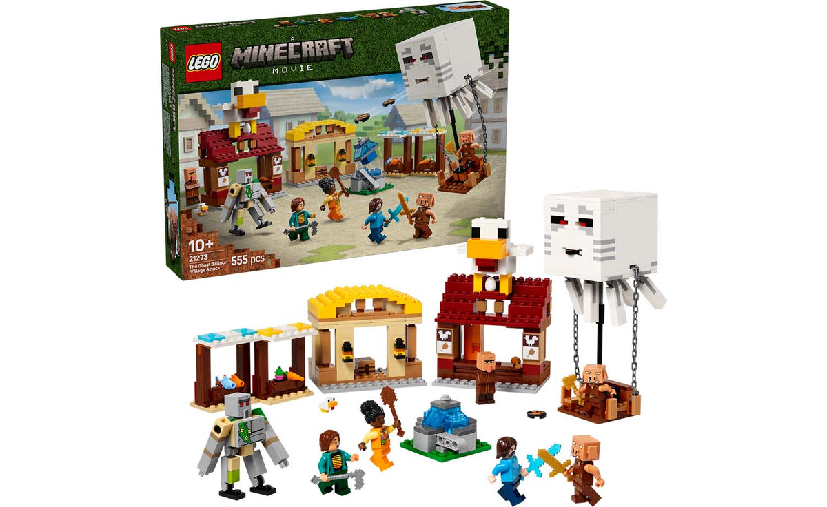 LEGO Minecraft The Ghast Balloon Village Attack Building Set - 21273