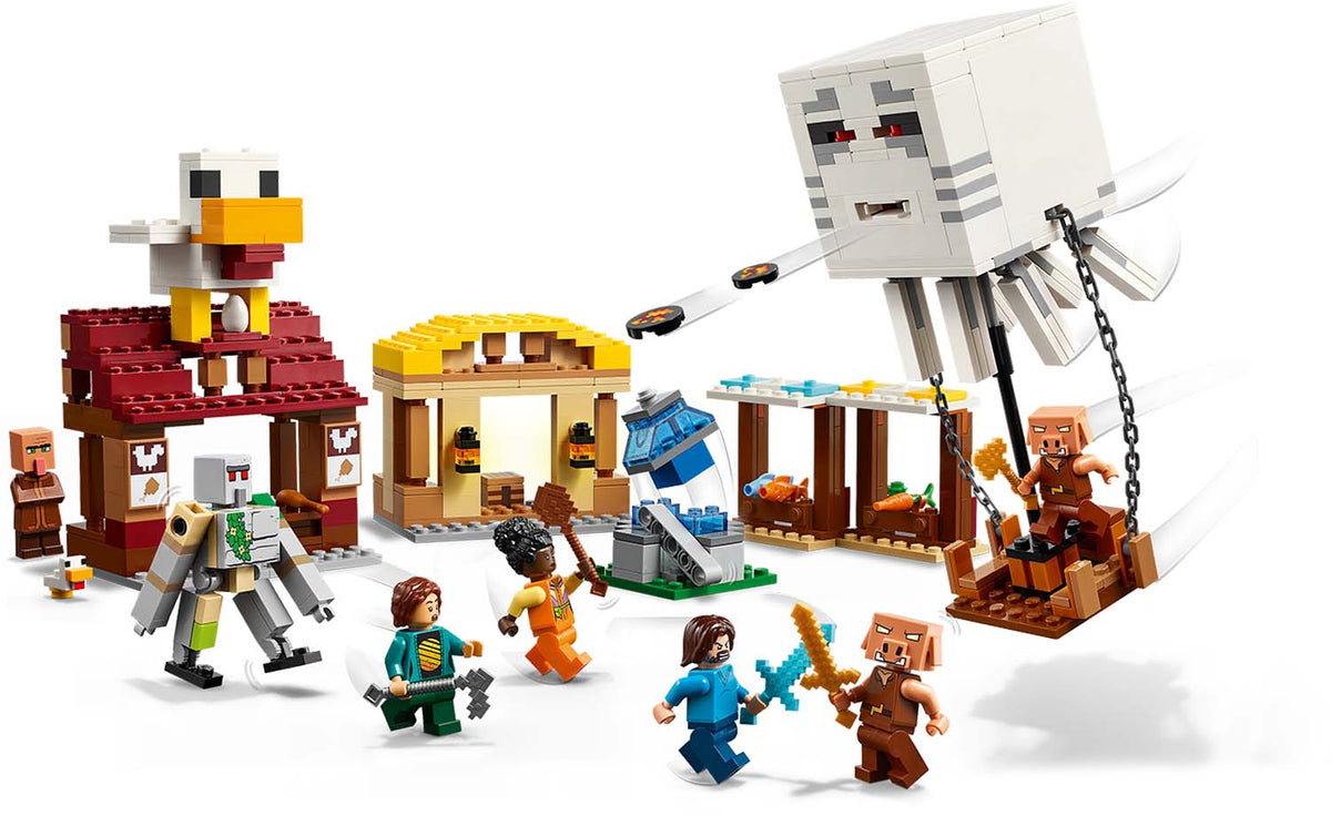 LEGO Minecraft The Ghast Balloon Village Attack Building Set - 21273