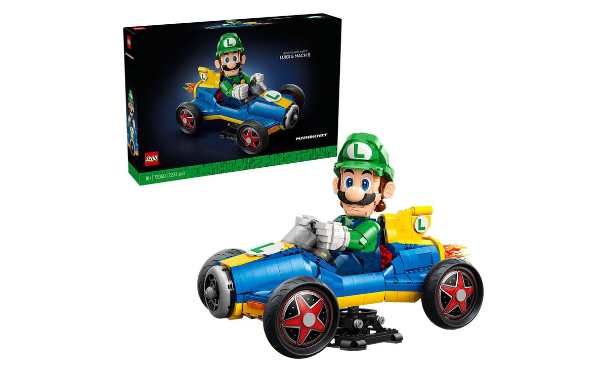 LEGO Super Mario Mario Kart – Luigi & Mach 8 Building Set - 72050