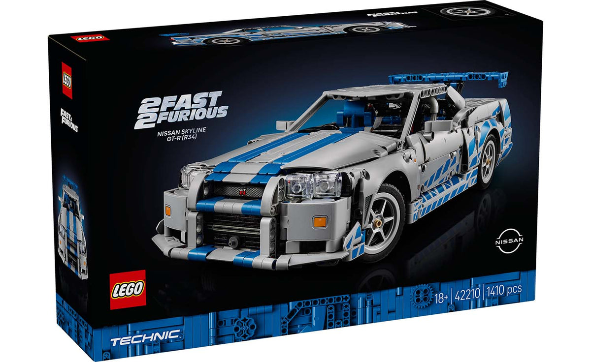 LEGO Technic 2 Fast 2 Furious Nissan Skyline GT-R (R34) Car Building Set - 42210