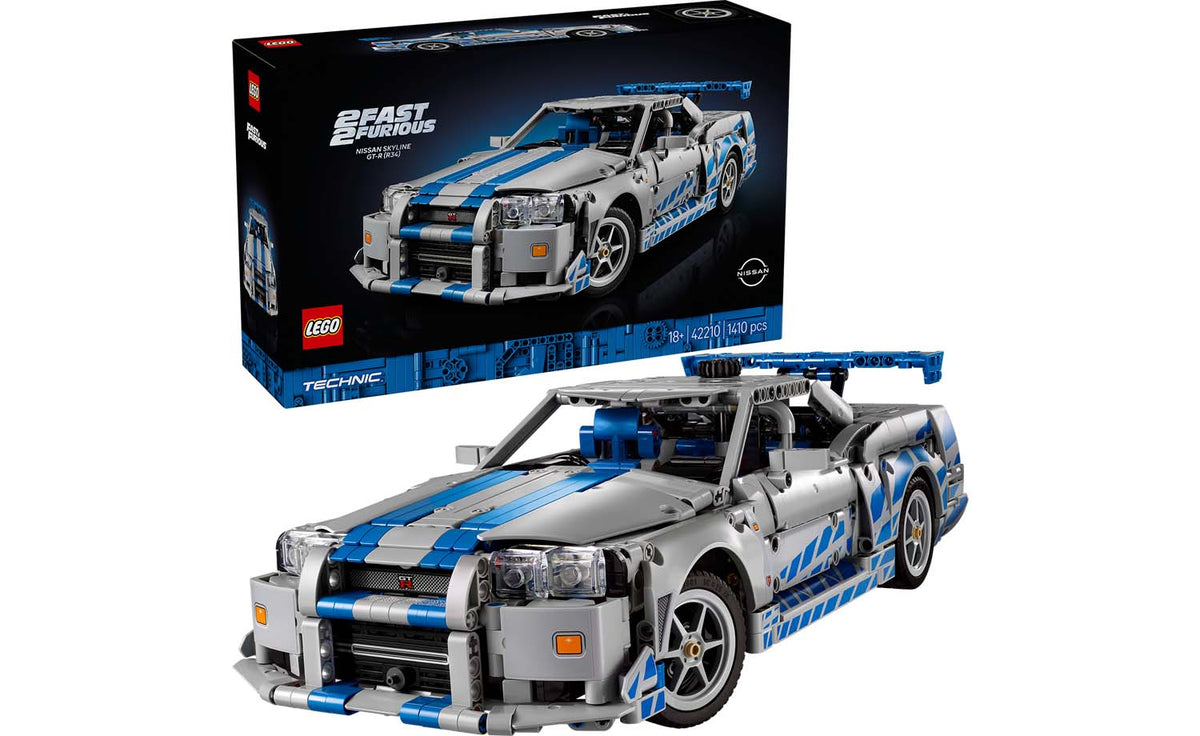 LEGO Technic 2 Fast 2 Furious Nissan Skyline GT-R (R34) Car Building Set - 42210